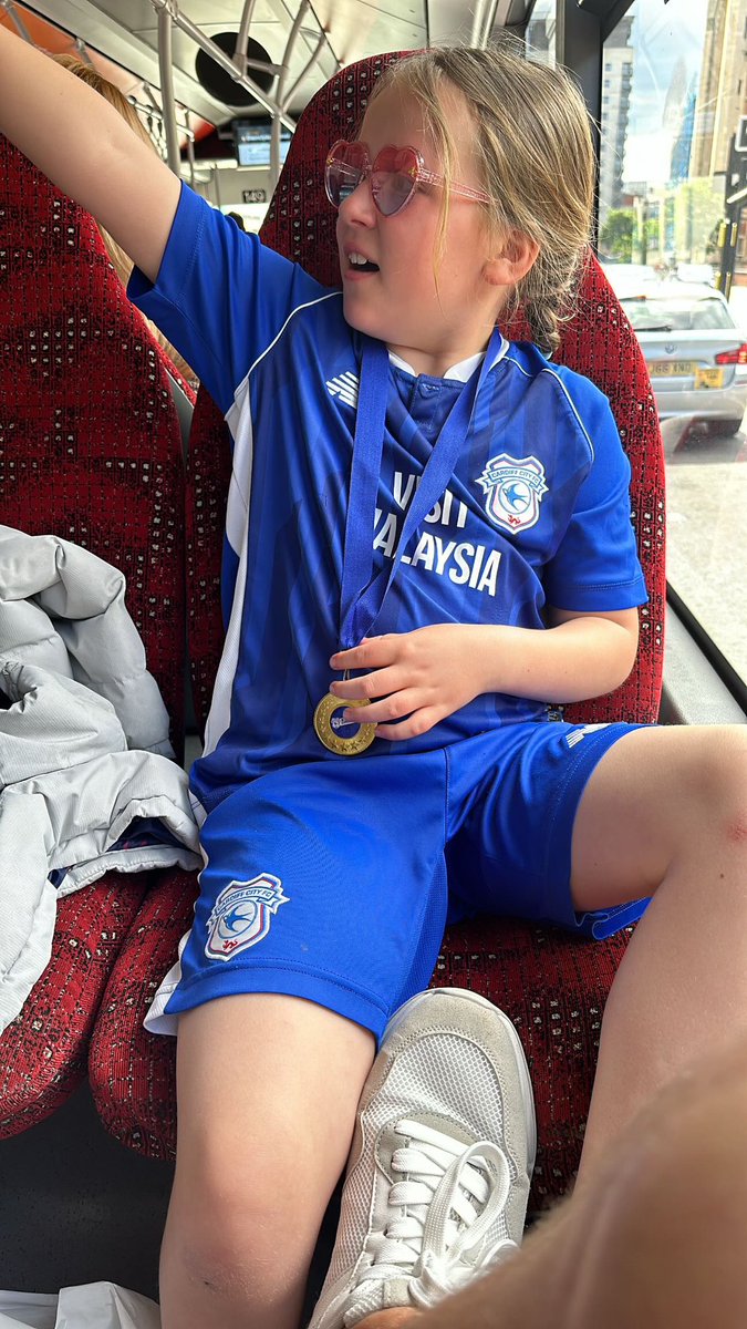 Only she can go in and injury herself in an hour of soccer school! 1 sprained ankle later, a trip to A&E but a smile nonetheless A great 2 days with the @CCFC_Foundation \o/ <o> \o/