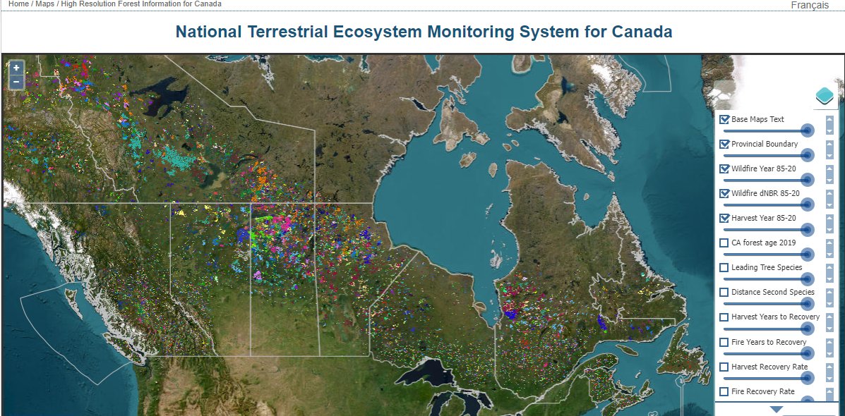 Culminating multiple decades of research, with accelerating capacity for large area implementation and product development over the last decade, we have implemented a national forest monitoring system for Canada: The National Terrestrial Ecosystem Monitoring System (#NTEMS).🌲🇨🇦