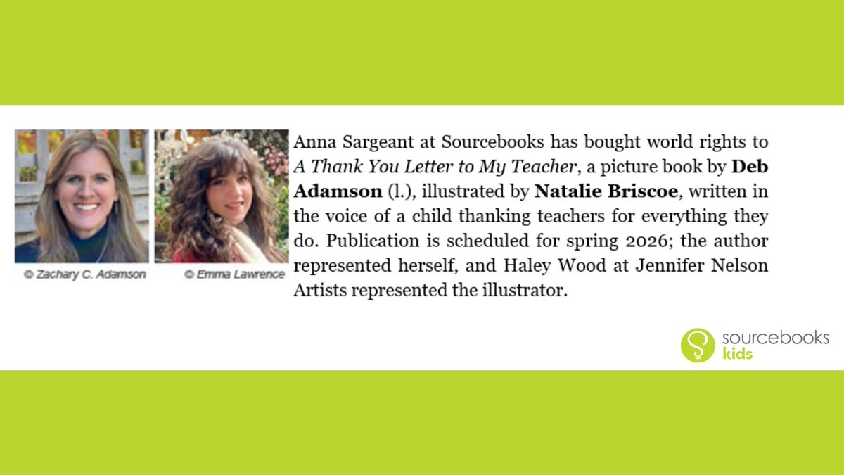 Congratulations to author Deb Adamson and illustrator Natalie Briscoe for their upcoming picture book, A Thank You Letter to My Teacher! 🏫 Coming Spring 2026 #kidlit