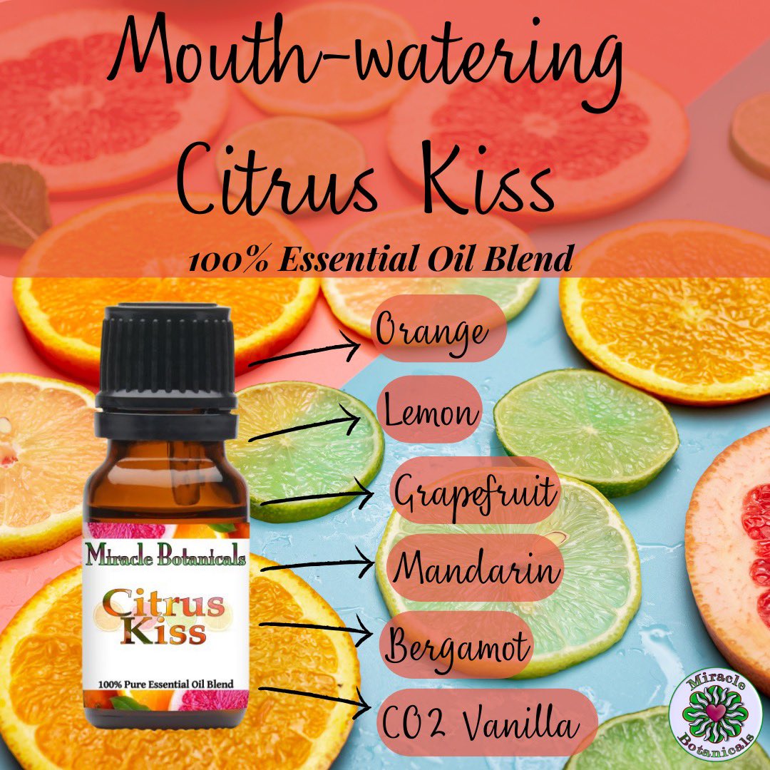 MiracleBotanics's tweet photo. 😌 Transform your day with the power of Citrus Kiss Essential Oil Blend! 

🌈 Along with its uplifting and stress relieving therapeutic benefits, Citrus Kiss essential oil blend makes a great addition to any lotion, body oil, or salve. Enjoy the mouth-watering blend of this nostalgic aroma! 

Check out our listing here: https://t.co/ipM2RhYFWP 

#essentialoilblend #dreamsicle #shoplocally #miraclebotanicals #therapeutic #stressrelief #citrusessentialoils #coldpressedoils