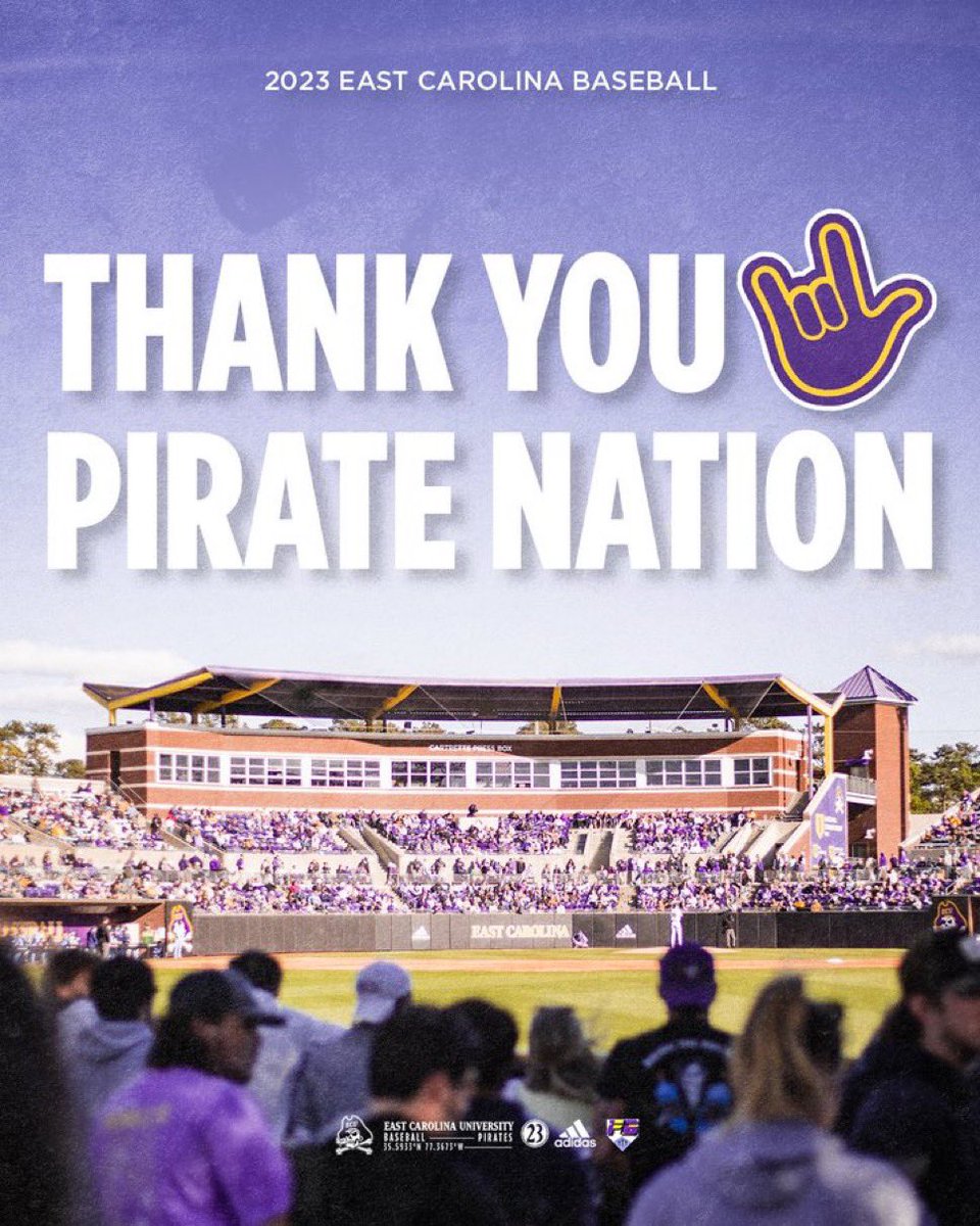 TylerHorne64's tweet photo. “There’s always next year” @ECUBaseball https://t.co/zooEFHUxrt