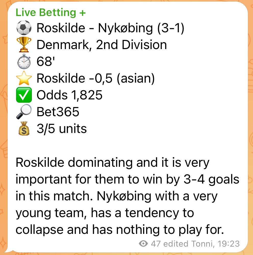 NeilMac555's tweet image. 10 winners in a row for the live betting group 🙌 (@EVLivebet )