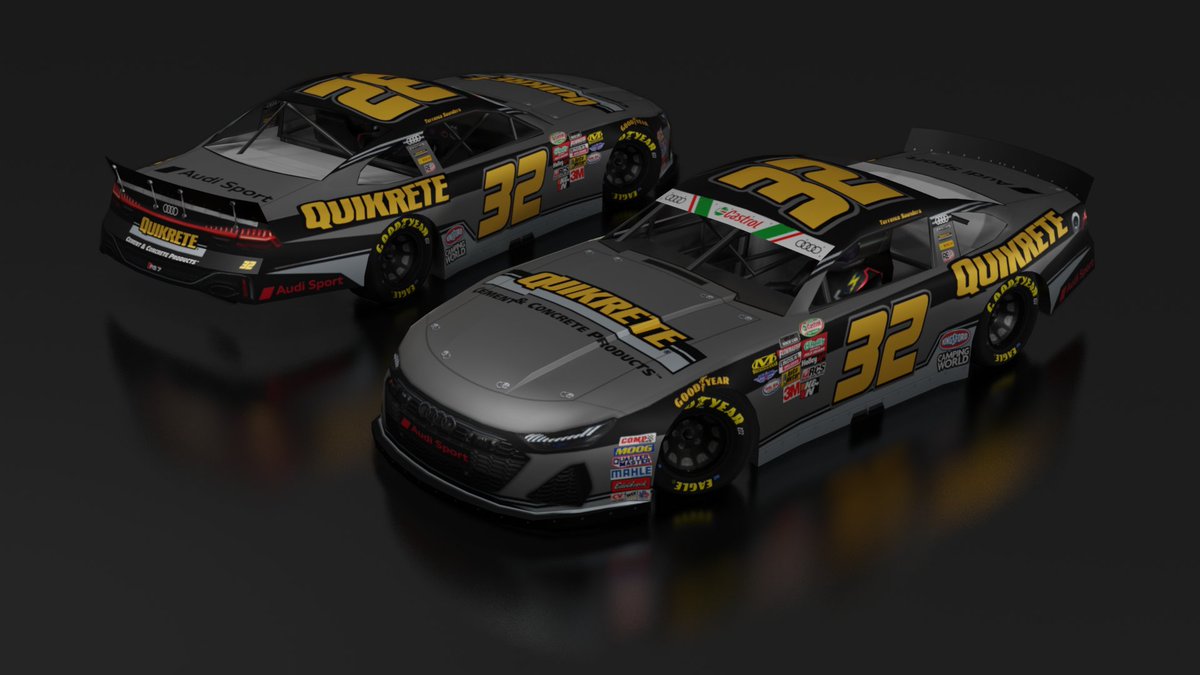 440_Designs's tweet photo. Also riding along with Saunders is #Quikrete, featuring a couple variants that will be on the 32 during the season.

#Fictional #NASCAR #NR2003 https://t.co/UrWYJe3Z6r