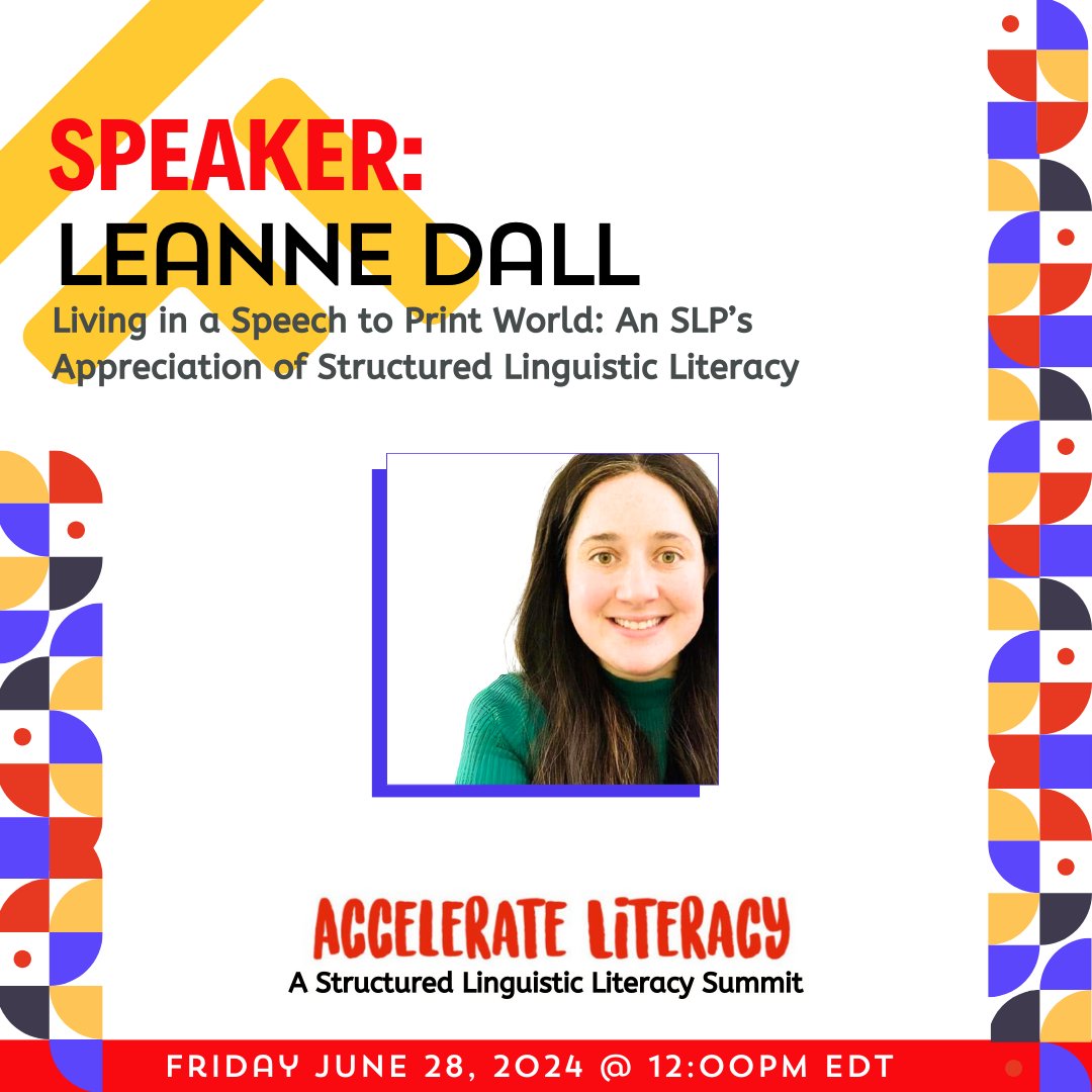 The virtual Accelerate Literacy Summit presents Leanne Dall.  Join us for an outstanding summit featuring Structured Linguistic Literacy with this esteemed speaker.

Register here.  2024.sllsummit.com/?sc=DD58SIPH&a…