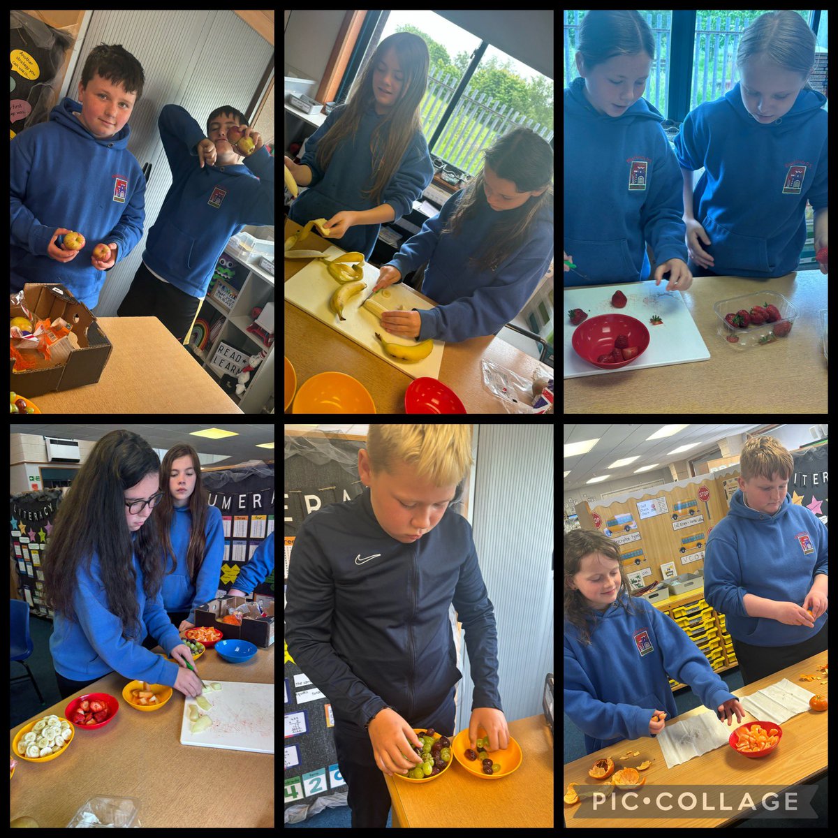BlacklandsPS's tweet photo. Primary 7 created a fruit salad today for their procedural writing 🍇 🍎 🍊 #PMwriting #healthyfood https://t.co/JDhmfyxIGO