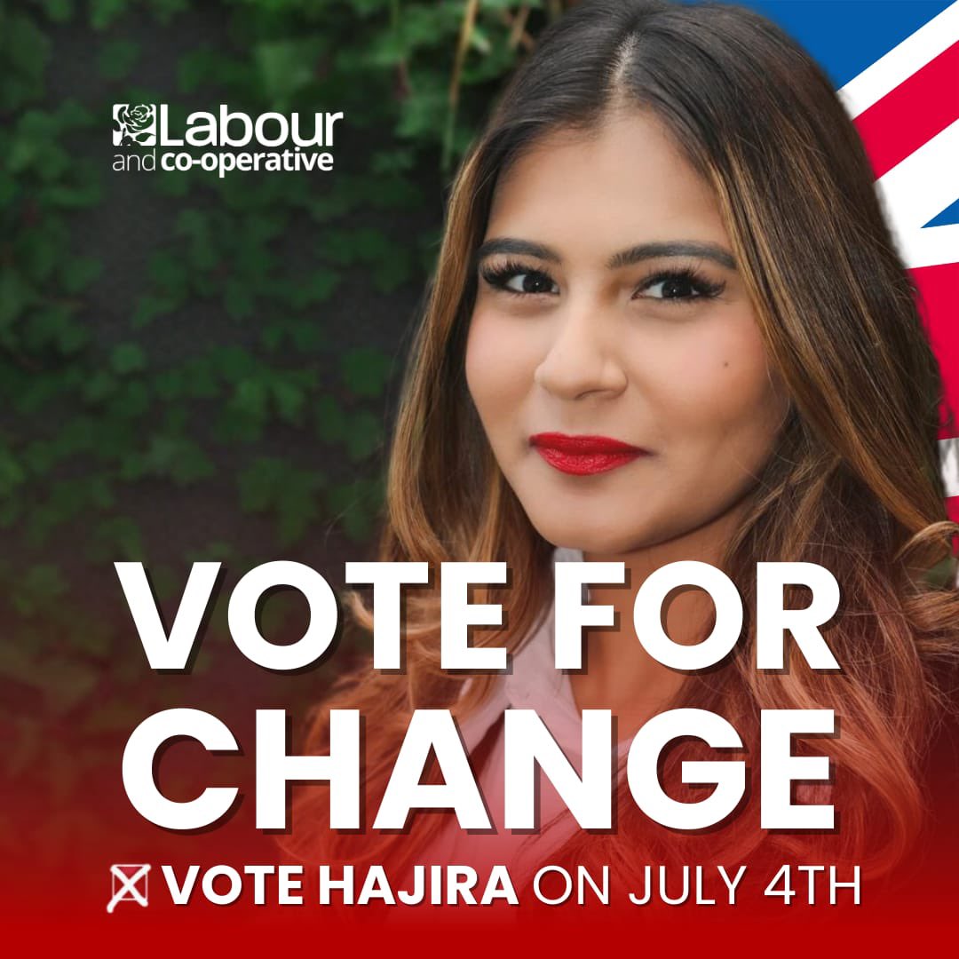 I’m proud to be the Labour &amp; Co-op Parliamentary candidate for my home town. 

Vote for change &amp; a fresh start in Harborough, Oadby &amp; Wigston 🌹 

Promoted by Matthew Luke on behalf of Hajira Piranie both at Unit L6, Natsons House, Cornwall Road, South Wigston, LE18 4XH