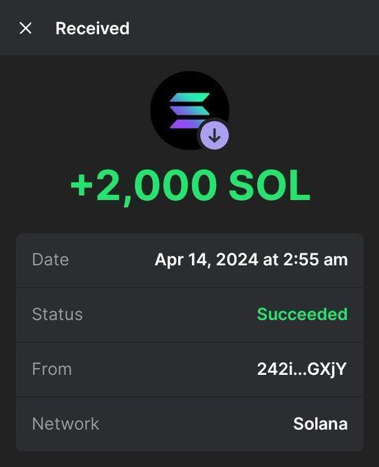 First 1200 Solana wallets gets a guaranteed FREE SOL (yes, for real)

Drop your $SOL address 👇🏻

💟 & 🔁 + Follow 🔔

Check your wallet in 24 hours

#Solana #SolanaAirdrop
