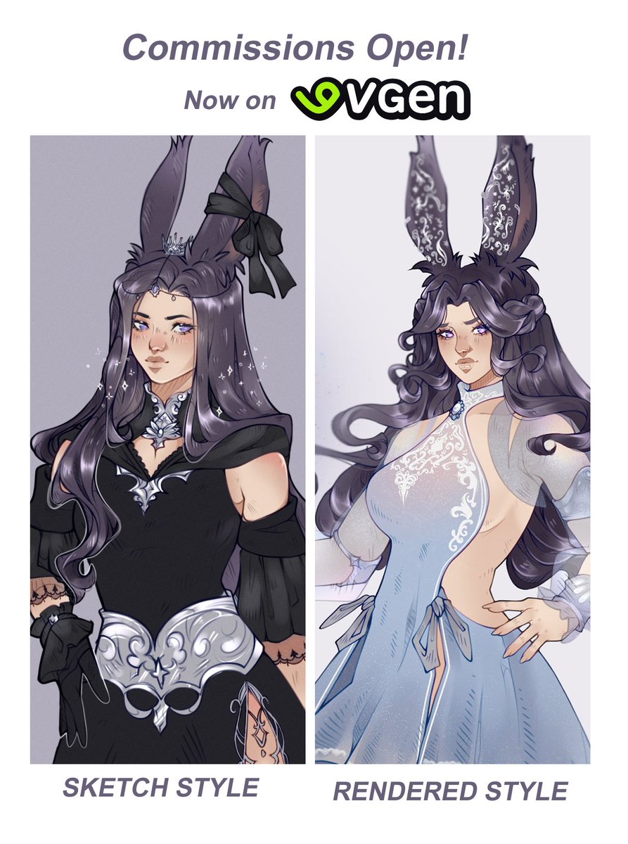 Officially opening some slots on Vgen ! If you are interested but would prefer not to use Vgen Dms are also ok ! Ive got some unexpected bills this month any RTs or support is greatly appreciated 💜💜