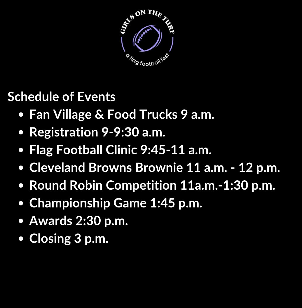 Girls on the Turf is ready go and we’ve got an MVP line up for you! Festivities kick off at 9 a.m., June 1, at the Westshore YMCA in Westlake – see you there! @fox8news @wkyc @MJournalSports @WestLifeSports @jules2023013214 @nora20bruder