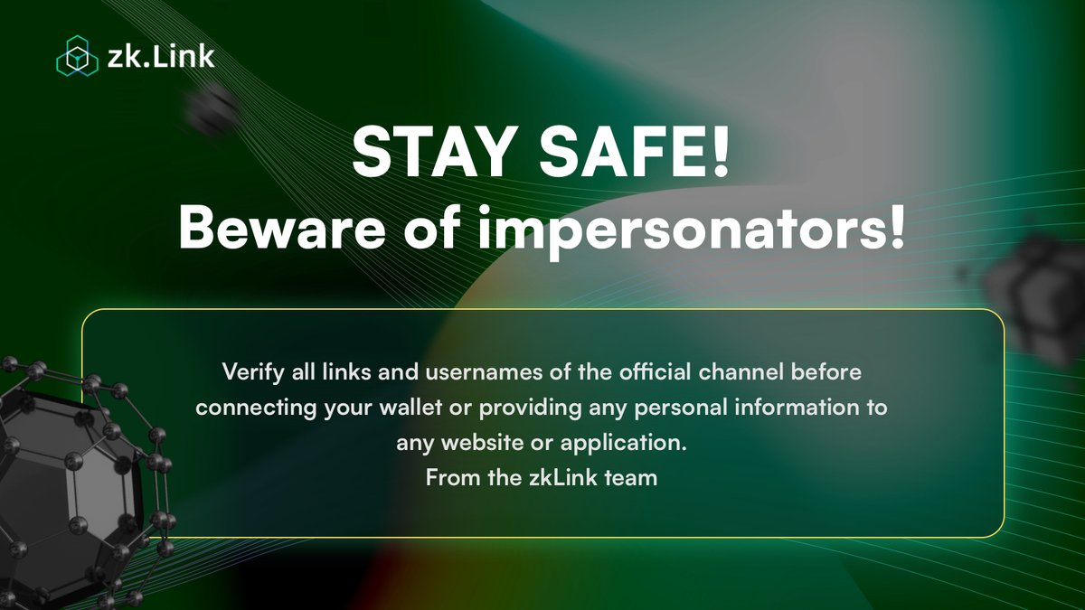 zkLink_Official's tweet photo. ⚠️This is the end of the thread. Be vigilant. Don't get scammed!⚠️ https://t.co/TOByEYdEkR