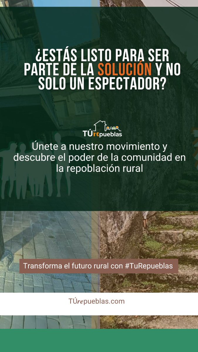 ¿Listos para ser parte de la solución y no solo espectadores? Únete a #TuRePueblas y descubre el poder de la comunidad en la repoblación #rural

🔗 turepueblas.com

#RepoblaciónRural #Empleo #Talento #Vivienda #TuTienesLaLlave 🗝️
#repoblacion #Ayuntamientos