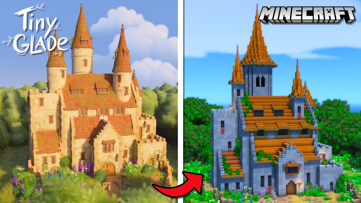 Me and <a href="/rofo_official/">Rofo</a> used <a href="/PounceLight/">Tiny Glade 🏰🌿 out NOW on Steam ✨</a> Tiny Glade as some DIY Minecraft build inspiration! Video next week!