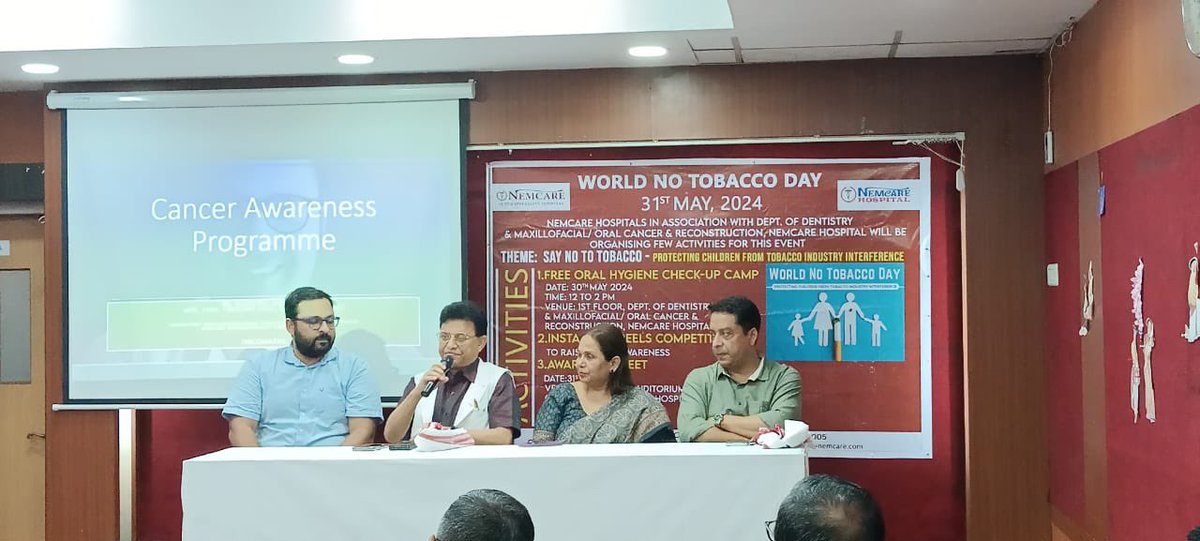themaxfacguy's tweet image. On d occasion of “World No Tobacco Day” 31st March ,2024- Dept of Maxillofacial/Oral Cancer &amp;amp; Reconstruction,  Nemcare Hospitals ,Guwahati organised
1. Free Oral Cancer Screening 
2. Cancer awareness programme 
3. Reel competition

#oralcancer #guwahati #assam #worldnotobaccoday