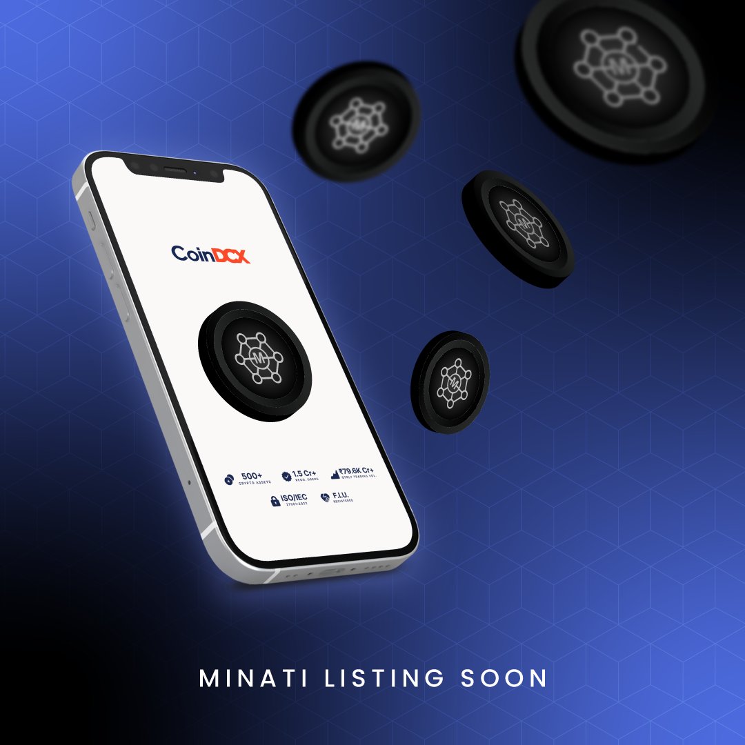 CoinDCX's tweet image. Start to DYOR because we are listing @minatifi soon⏳

#CoinDCXListing #MinatiCoin #MNTC