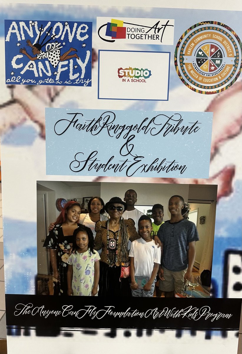 HARLEM_POWER's tweet photo. Getting ready for our special tribute to our Harlem artist Faith Ringgold. Our talented ⁦@NYCSchools⁩ students from  @District5NYC will perform &amp; showcase their artwork inspired by Faith. Let's ensure that Faith's legacy continues to inspire future generations! #TheMECCA https://t.co/V951Lo5dXR