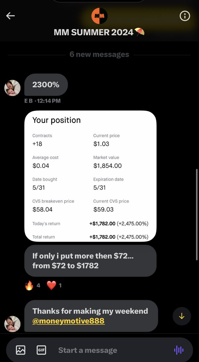 moneymotive888's tweet image. ADDING 75  MORE LOYAL FOLLOWERS FOR THE MONTH OF JUNE TO MY PERSONAL TRADING GROUPCHAT🏖️ $SPY

DECEMBER WILL BE OUR MOST PROFITABLE MONTH YET A+ SETUPS ONLY! ⛱️🔥

COMMENT + RT TO ENTER ❤️ $SPX