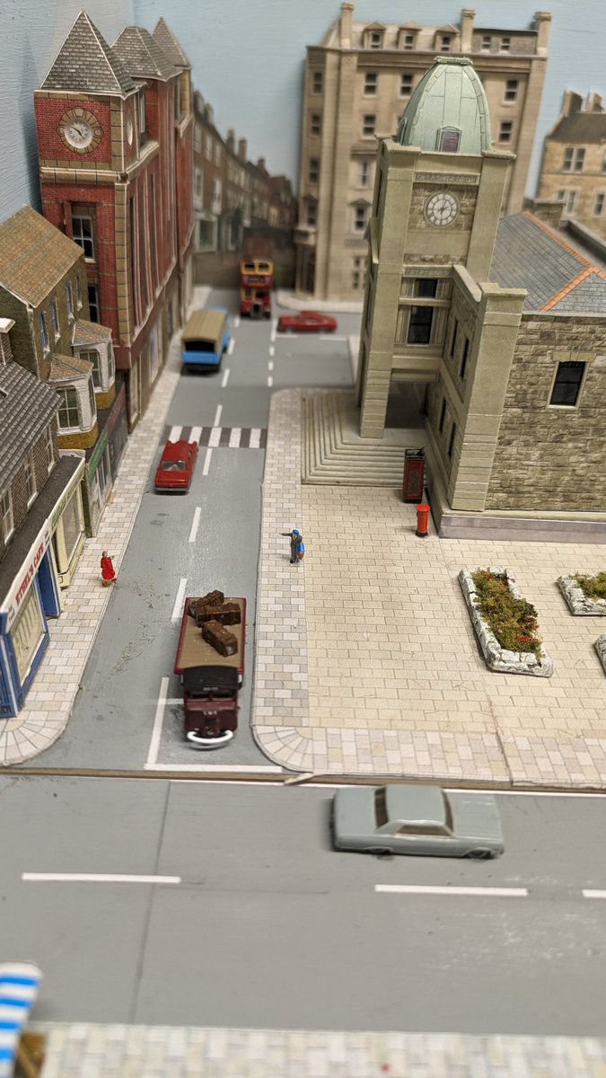 Work continues this evening on our N gauge layout, St. Brides.