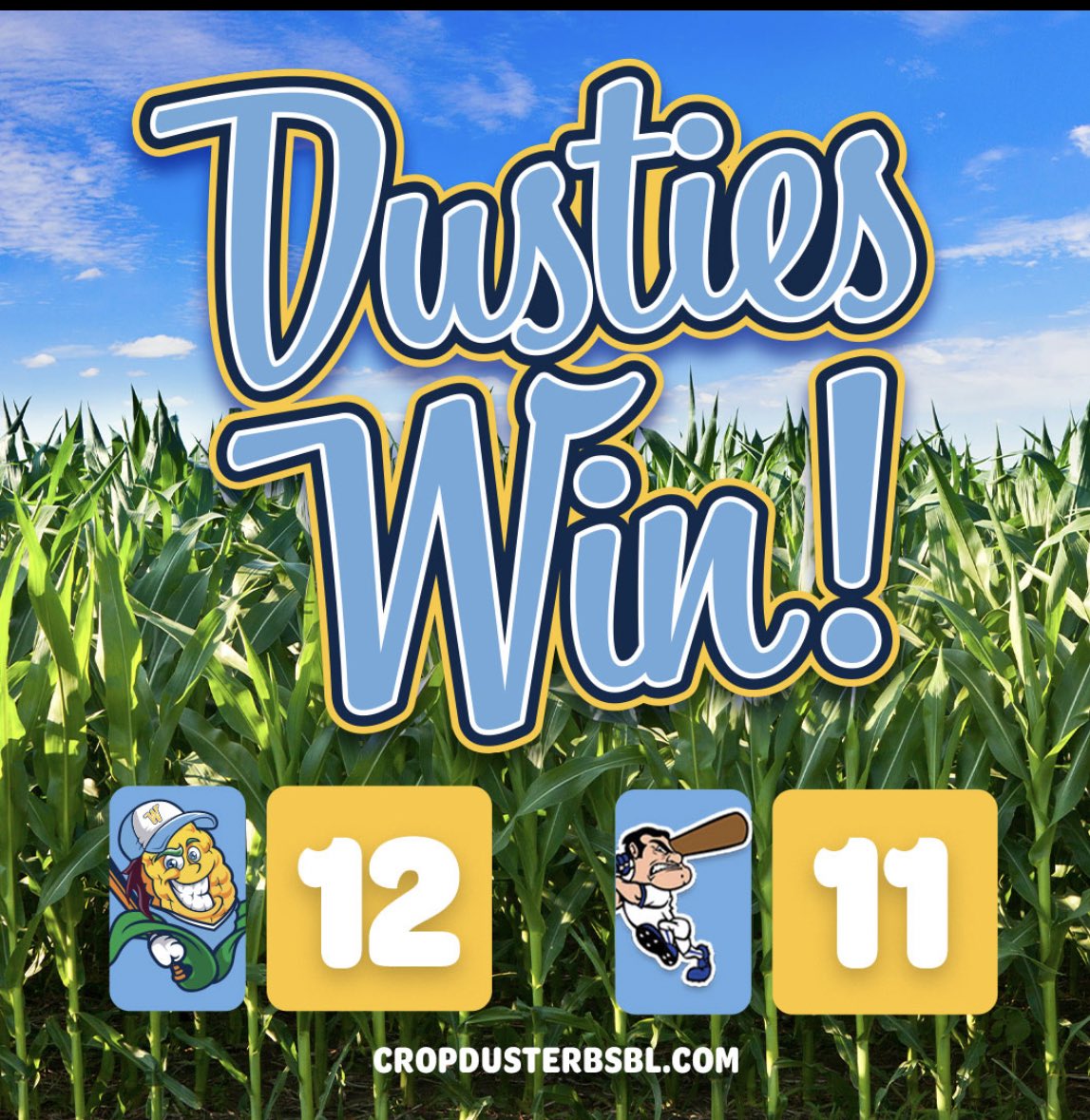 WarrenCoDusters's tweet image. Big opening night win for the Crop Dusters⚾️ walk off hit by @tyler2meyer to get the victory over the Carroll Merchants
#cropdusters #getdusted