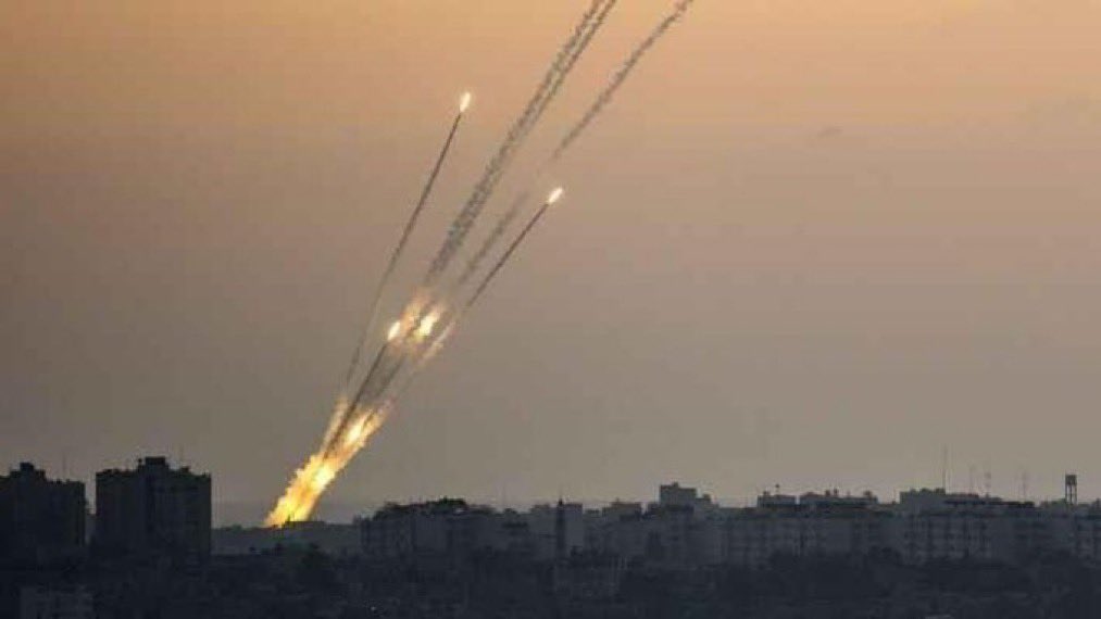 🔴🔴🔴 رشقة صاروخية من غزة على مستوطنات غلاف غزة