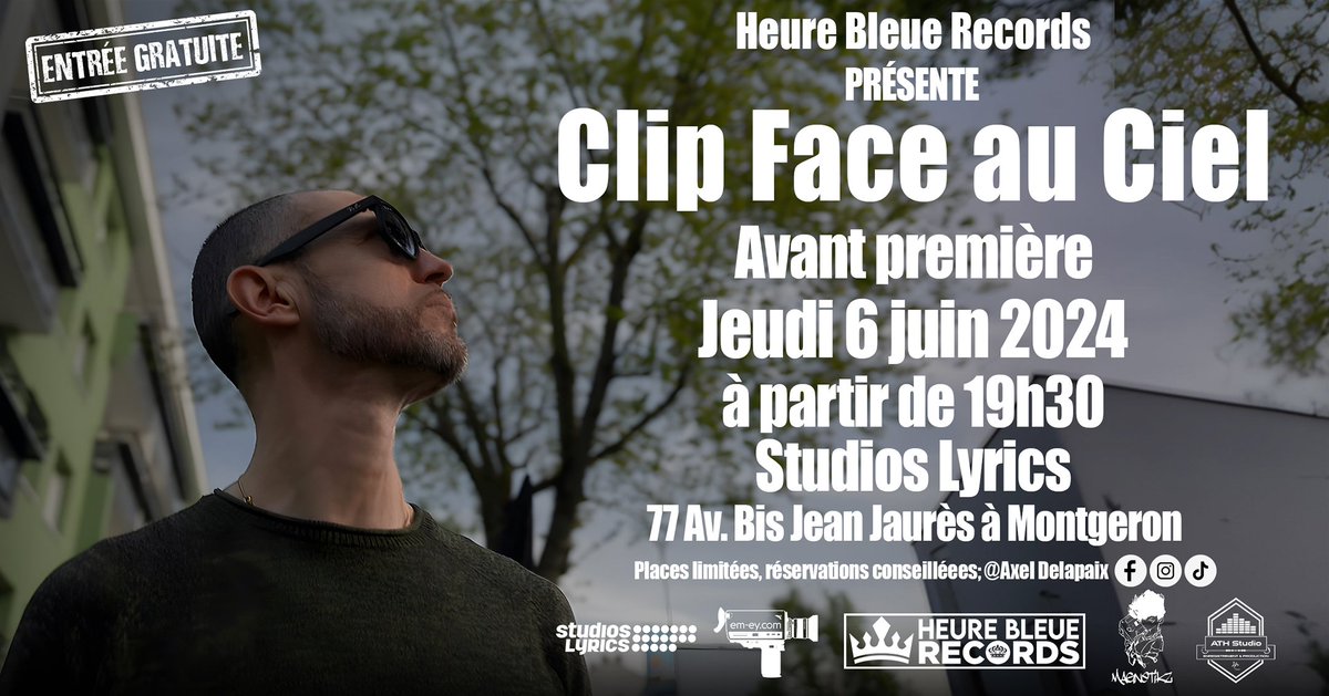 AxelDelapaix's tweet photo. Ça y est, le Chef d'œuvre est prêt 🙌🏽 💎🎁📽

Le clip Face au Ciel est présenté en avant première au studios_lyrics le 6 juin prochain. 

Vous êtes toutes et tous invités ⚜️
➡️ Envoyez un message en privé.

🤯 places limitées 🏁

#faceauciel #album2024 #album #rap #slam #chant https://t.co/pRs3DkDgnq