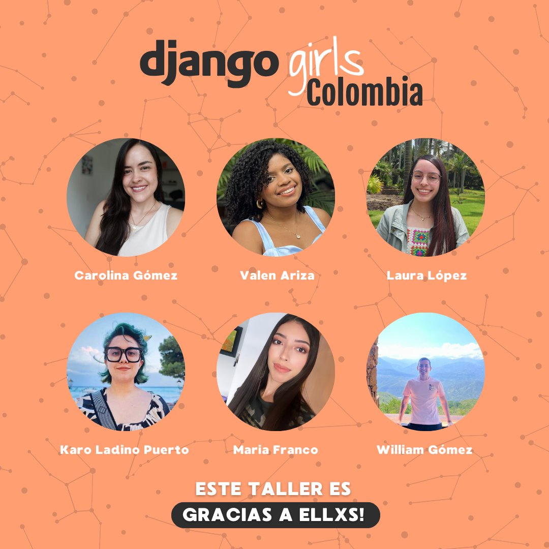 DjangoGirlsCo's tweet photo. Queremos agradecer a nuestros organizadores, este taller es gracias al fruto del esfuerzo de cada uno de ellos y su pasión por promover este tipo de espacios! 🧡
Más información: https://t.co/dS7wXEpMbe https://t.co/1LnPLALcCs