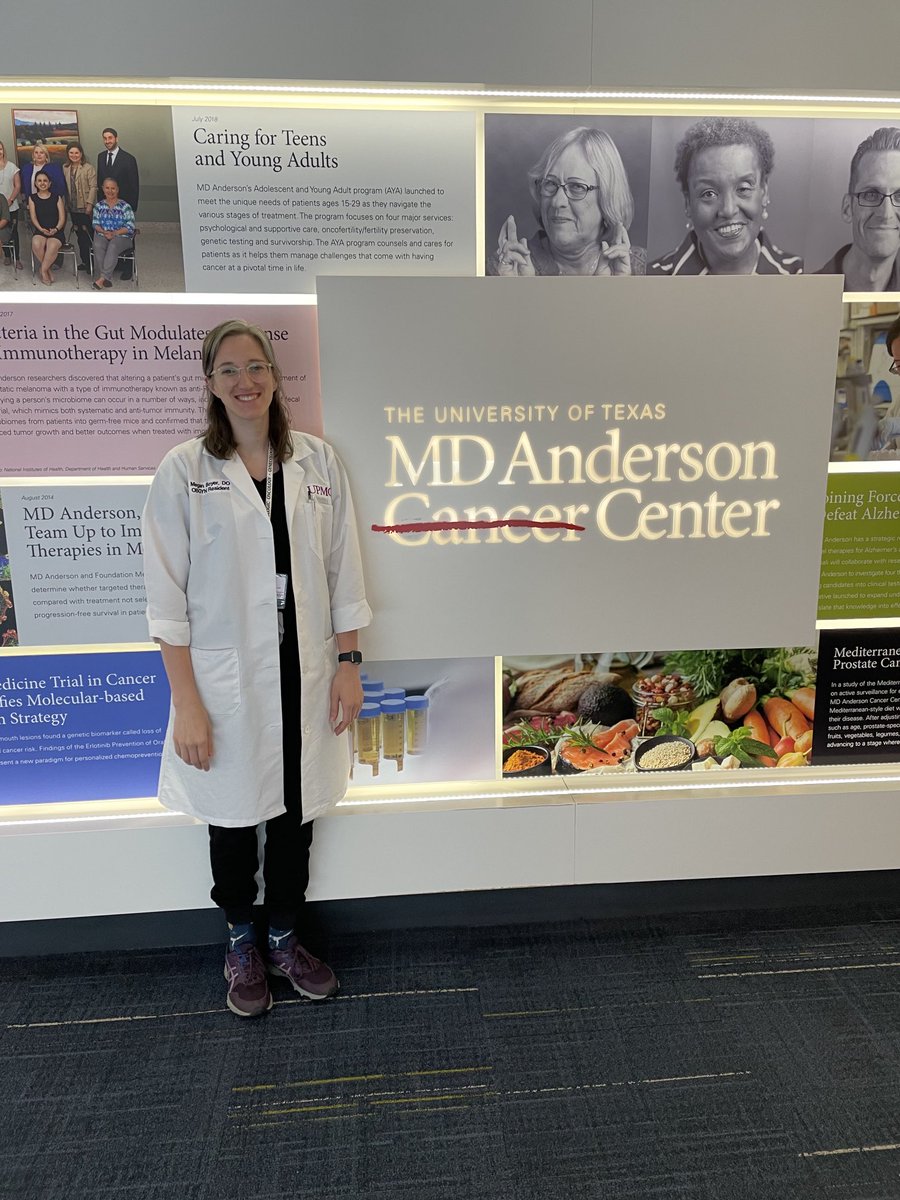mboyer_do's tweet image. Last day of my Gynecologic Oncology rotation at MD Anderson Cancer Center. Thankful for the attendings and fellows who invested in my education. I am uniquely grateful for the patients who taught me more than any GOG study ever could. You are the reasons why.
#makingcancerhistory
