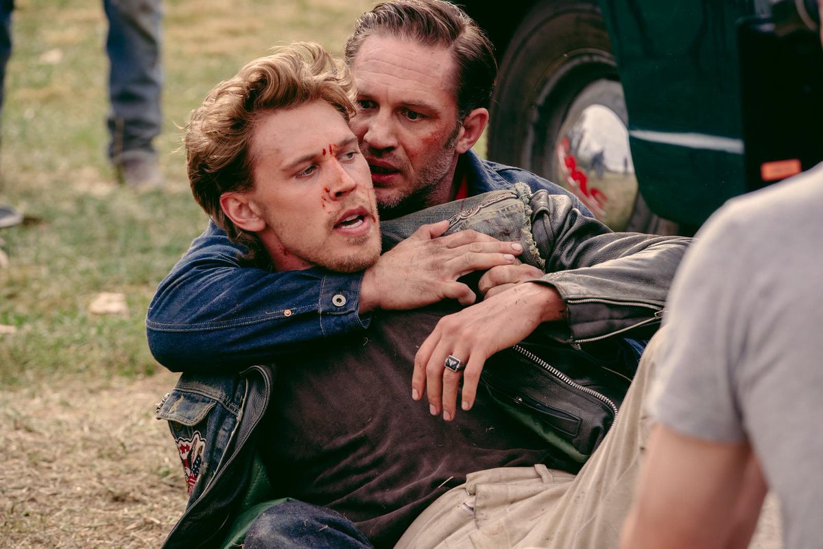 Austin Butler and Tom Hardy in ‘THE BIKERIDERS.’

In theaters June 21.