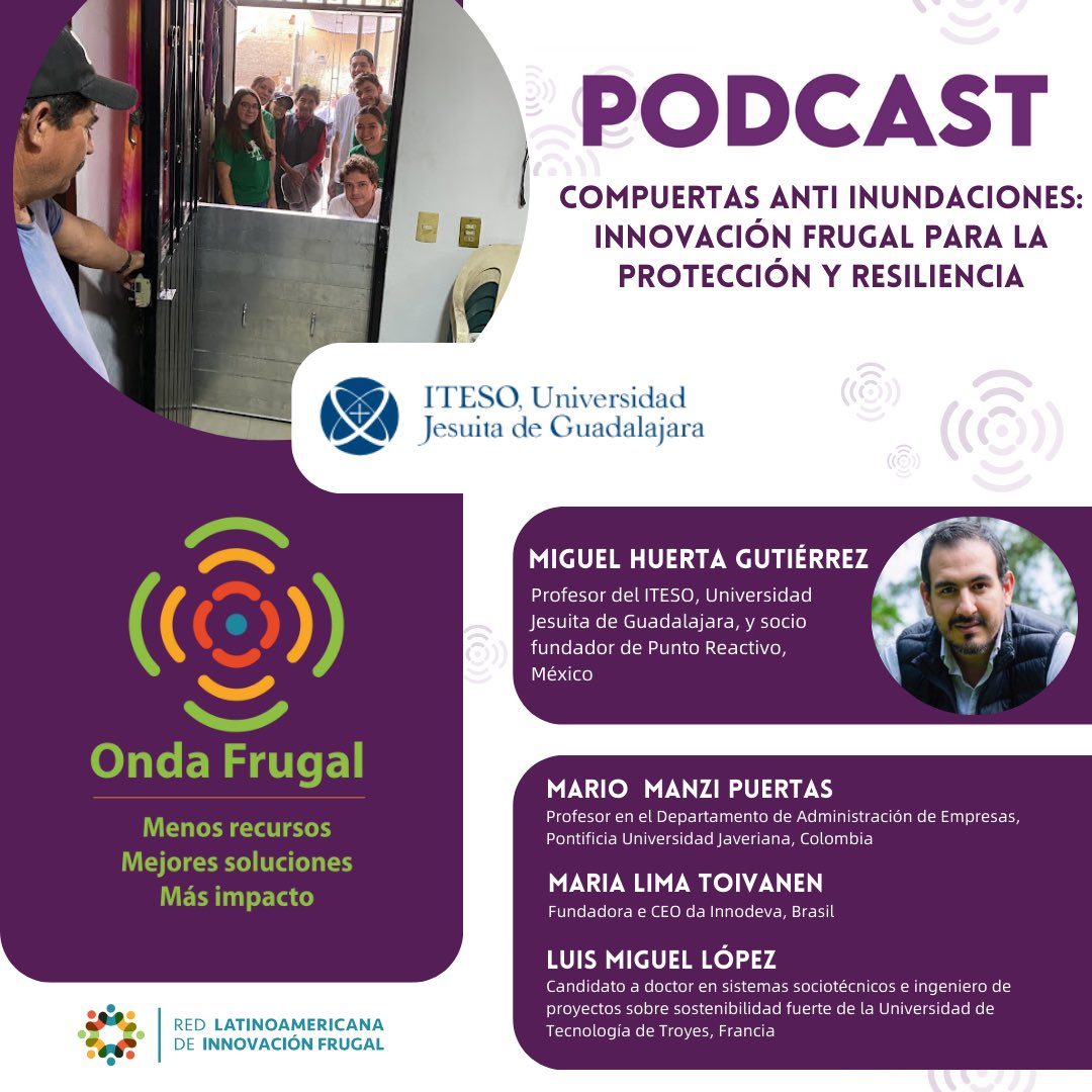 🌊🎙️ ¡Nuevo episodio de Onda Frugal! Descubre cómo la innovación frugal está cambiando vidas en Guadalajara, México. Miguel Huerta y sus estudiantes del ITESO nos cuentan sobre las compuertas anti inundaciones para proteger a comunidades vulnerables 🌍

open.spotify.com/episode/5gFJ8h…