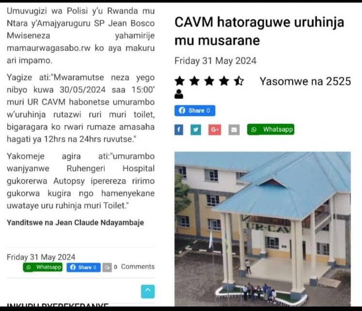 🔥🔥🔥🔥Ese Ibi tubyite ngwiki banyarwanda?😭 #stopabortion .
Ese nuburangare bwa @UR_CAVM ,

Ese mwe mubivugaho iki??@KabagambeI @Uni_Rwanda