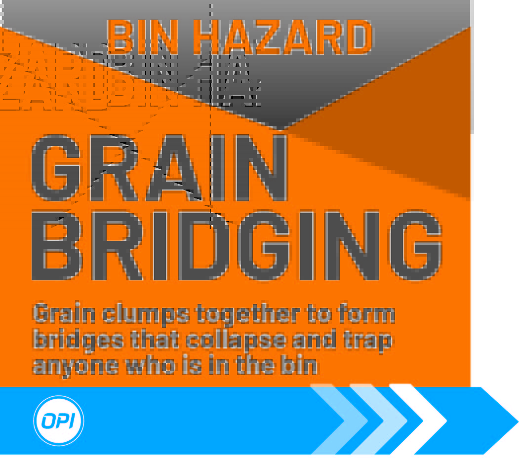 OPIAgSolutions's tweet image. Bridging: Moisture &amp;amp; mold cause grain to clump together and leave an empty space under the crust. During unload it can collapse and bury you. It takes as little as 3 seconds to become entrapped in flowing grain. Never enter a grain bin. #grainbinsafety #grainbins #zeroentry