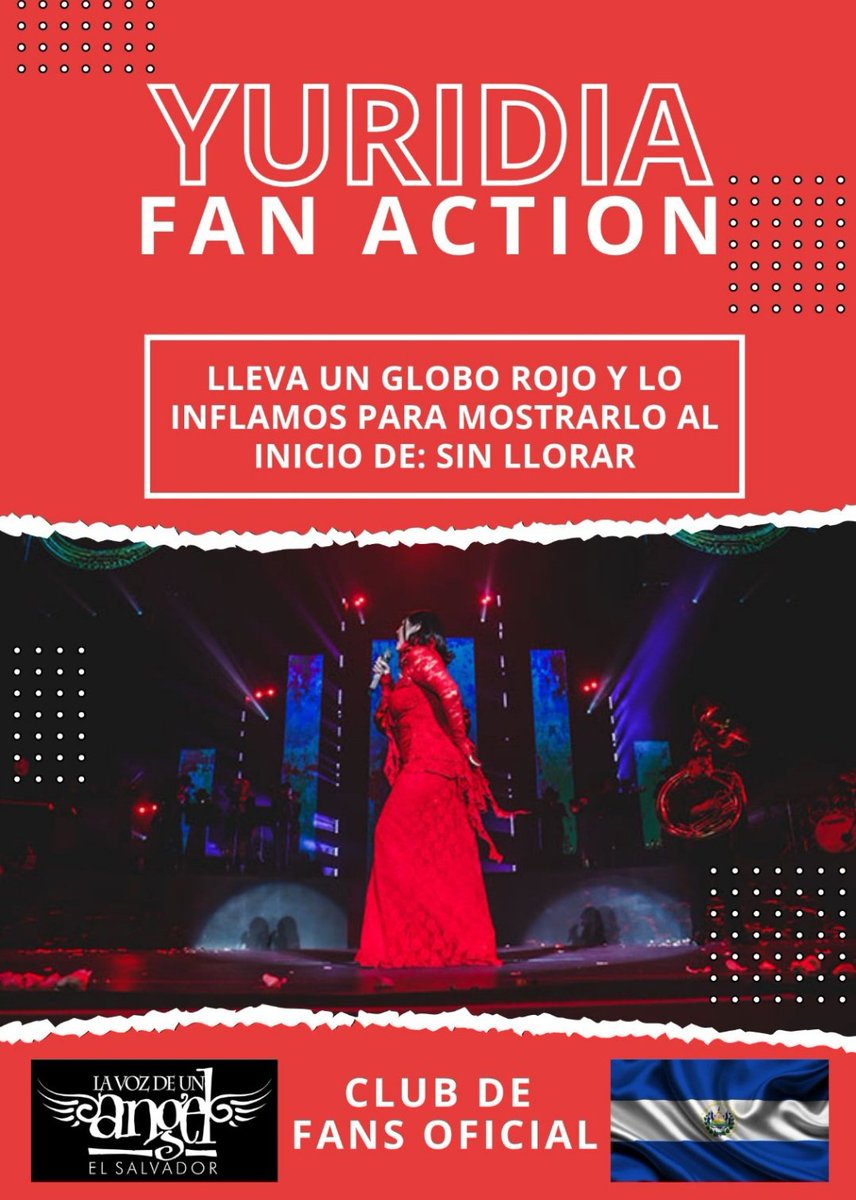 YuridiaSv's tweet photo. Amigos nos ayudan con un RT 
Dinámica para el concierto de Yuridia en El Salvador tomen nota y corran la voz, también usaremos los hashtag #Yuridia #YuridiaEnElSalvador #PaLuegoEsTarde el día del concierto 1 semana para la gran noche de @yuritaflowers https://t.co/ieXTPljFfz