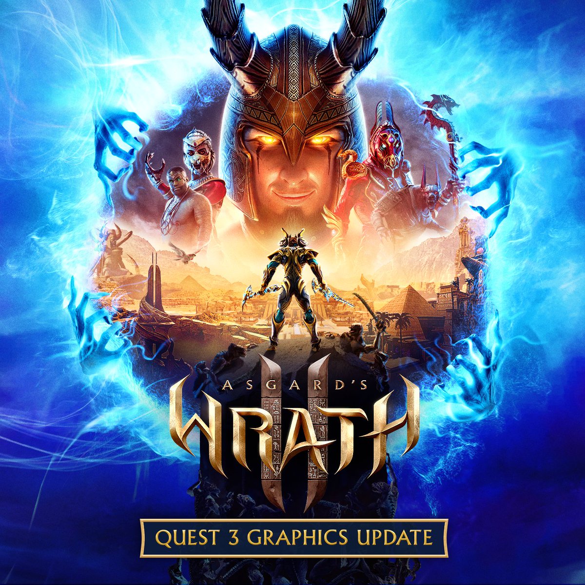 SanzaruGames's tweet photo. Meta Quest 3 graphical updates have arrived in this month’s Asgard’s Wrath 2 update, with enhanced details on large characters, improved shaders, increased visuals on structures, updated terrain textures, and more! #asgardswrath2 #metaquest3 ⚔️ https://t.co/eMJaLFnM9d