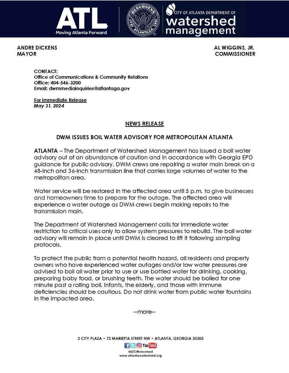 defendATLforest's tweet photo. BREAKING: Most of Atlanta has no access to water right now. The mayor + city council are sending over $110Mil to build Cop City and the areas surrounding it cannot even pour themselves a glass of water in the middle of a Georgia summer. This is the epitome of a police state. https://t.co/jTwxZJ03YR