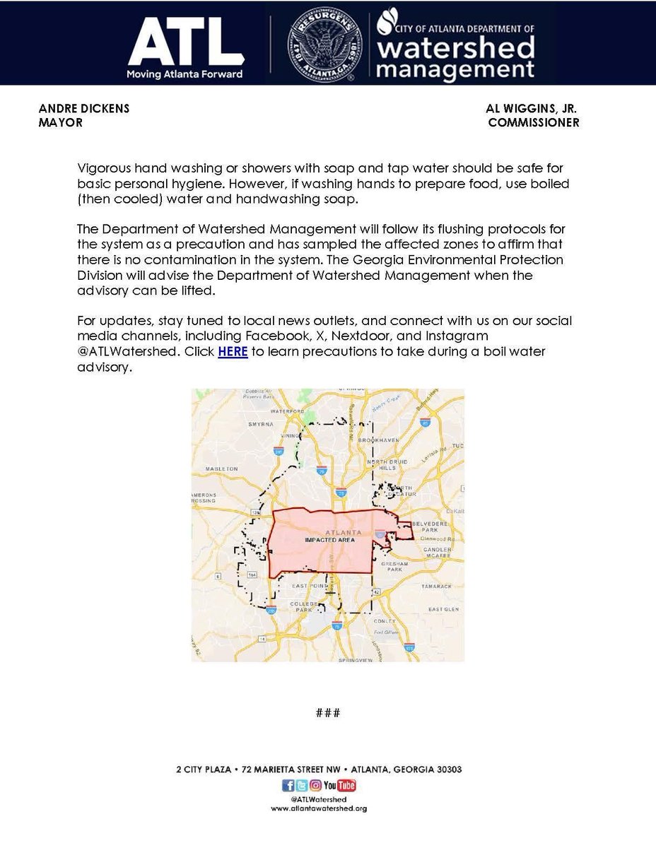 defendATLforest's tweet photo. BREAKING: Most of Atlanta has no access to water right now. The mayor + city council are sending over $110Mil to build Cop City and the areas surrounding it cannot even pour themselves a glass of water in the middle of a Georgia summer. This is the epitome of a police state. https://t.co/jTwxZJ03YR