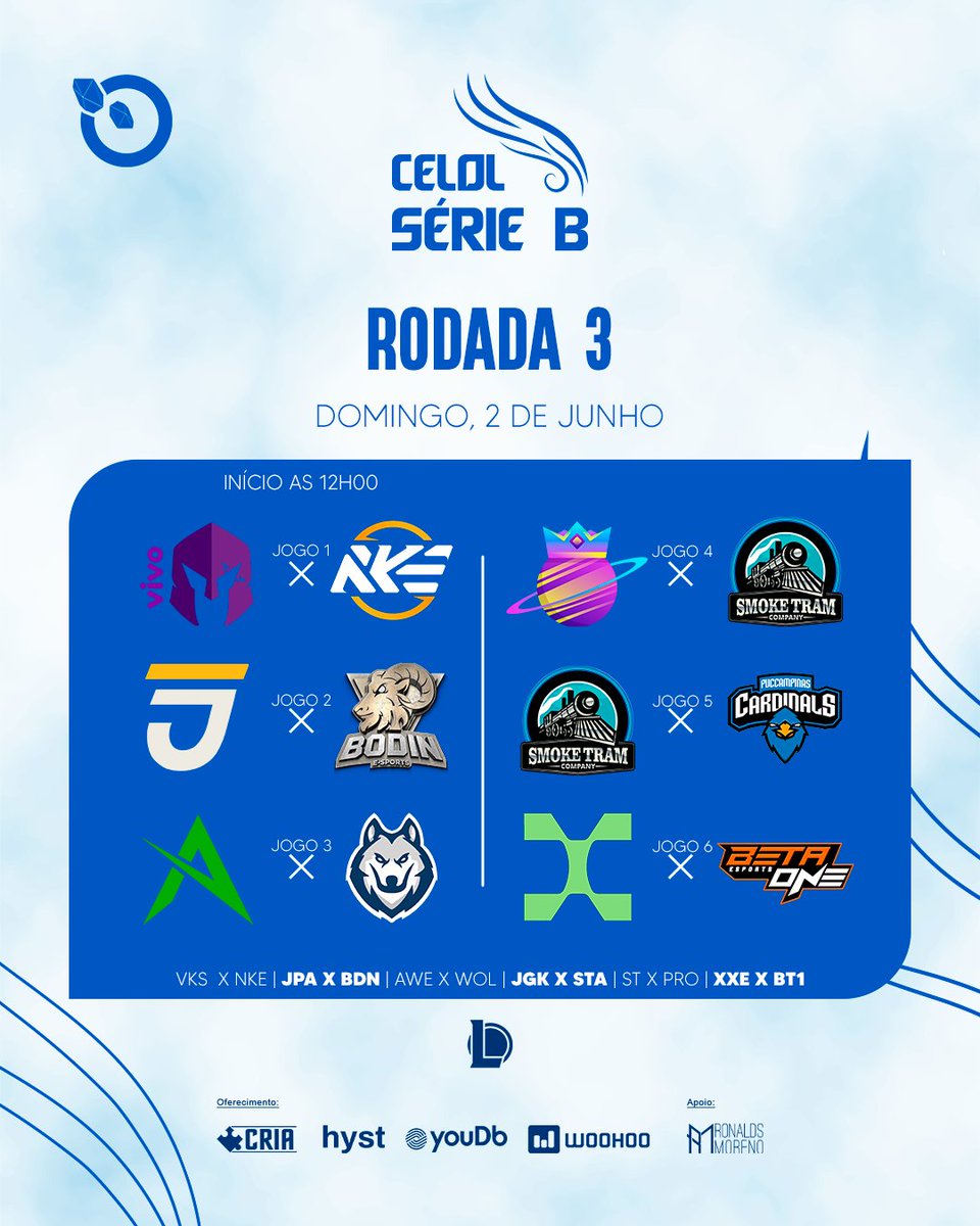 LigaGG_'s tweet photo. O CELOL SÉRIE B Volta amanhã, com muita gameplay de qualidade!
Jogos de Sábado - 12:00 - @Ewolvesgg x @smoketram
A Seguir: @betaoneesports x @jkg_esport
A Seguir: @nkeesports x @ArcanWest
A Seguir: @puccardinals x @XaximESports
A Seguir: @bodinesports x @VivoKeyd
A Seguir: @smoketram x @jampaesports
Mais duas rodadas estão chegando, para não perder nada, já segue os canais de transmissão da Liga GG! Até amanhã GG LÔVERS! ♥
AO VIVO a partir das 12:00hrs (Meio dia)
📺 https://t.co/XNgFCd44Lr
📺 https://t.co/AKhJrSgoF1