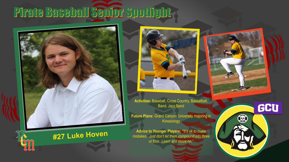 Celebrating our Seniors!  Congrats to our 2024 Senior, Luke Hoven!