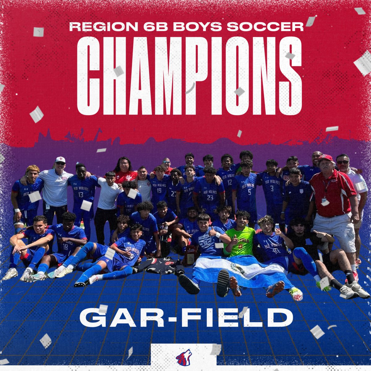 Congratulations to Head Coach Eber Martinez and the Gar-Field Boys Soccer team! Region 6B Champs!