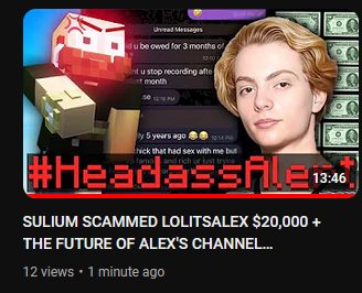 ignHeaded's tweet photo. The video has released. Sulium you have 24 hours to respond or else we will setup a boxing match and politely ask you to box LolItsAlex! This is what we all wanna see #ReviveHCF https://t.co/RfELUXy2yT