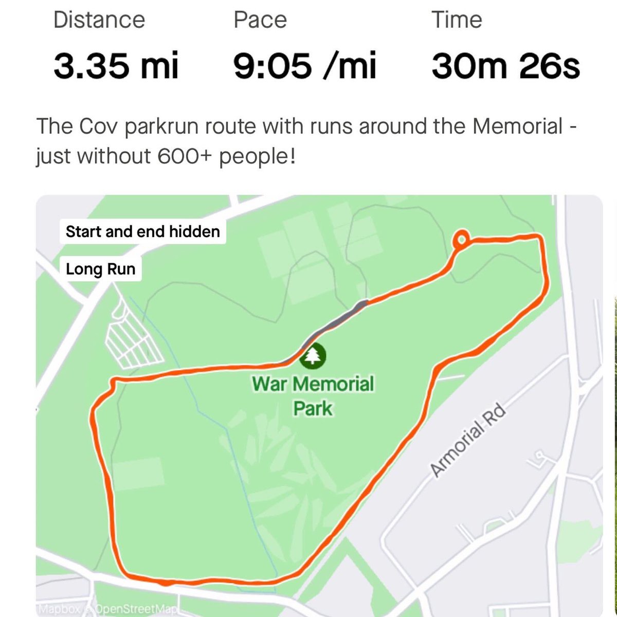 I’m creating @CovMotoFest this weekend so no #Coventry @parkrunUK in the morning for me, so thought I’d do it tonight instead. 

Lovely sunset run around Memorial Park. #Running #couchto5k