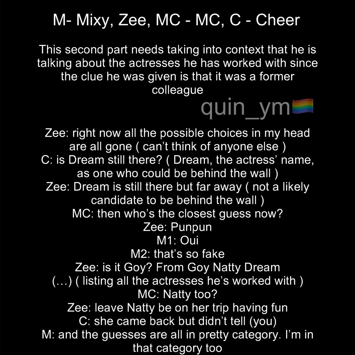 Here’s the explanation & added translation for a clip from
The Wall song show that was lacking context & has caused awful hate to be thrown at Zee. 
He was amazing at turning the questions away from attempts to be suggestive, & was diplomatic whilst keeping it all fun. 
I have