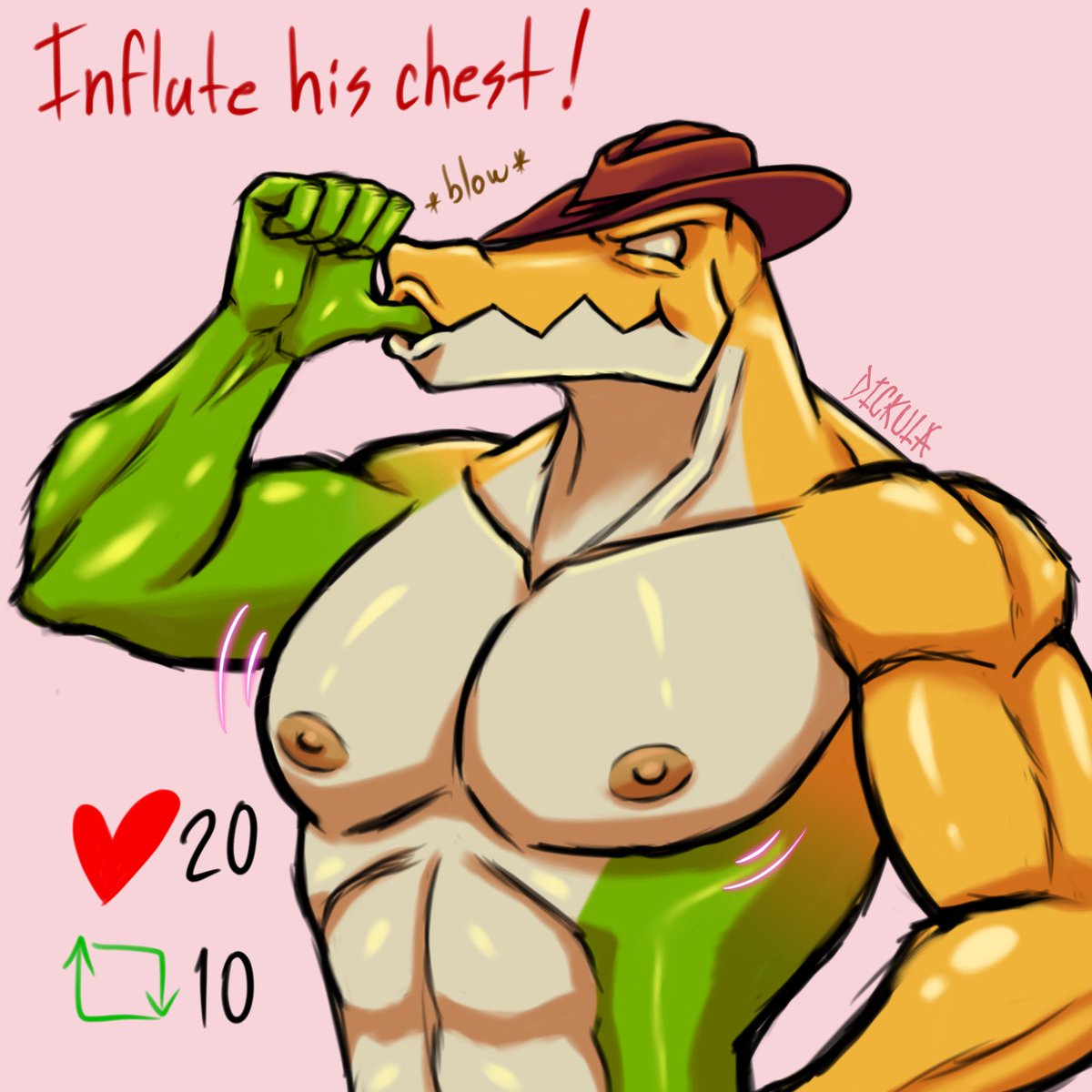 dickulart's tweet photo. Let’s play a male breast expansion game! If we reschedule the goal, I’ll add him some cups c:

Gummy Goo wanna show you what his gummy body can do https://t.co/NP17POovC3