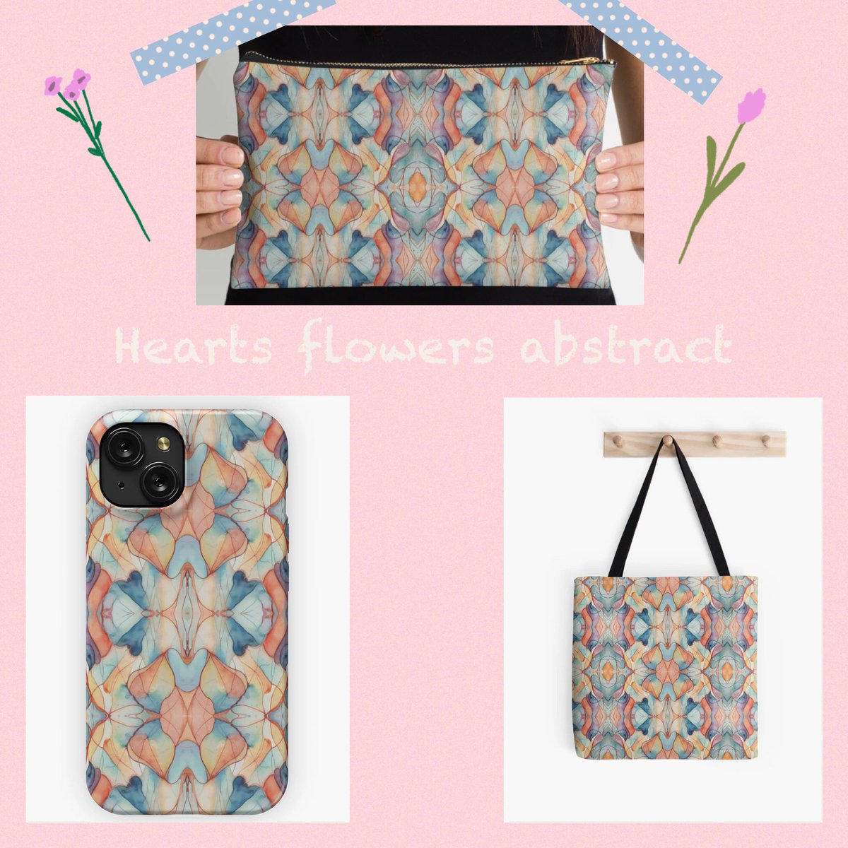 Discover how this design comes to life on various products from bags to phone cases. 🌼🧡

Check it out - redbubble.com/shop/ap/154754…

#IndieArtist #Moxi #RBandME #WatercolorArt #ModernArt #HeartsFlowersAbstract #DesignInspiration #ArtisticExpression #CreativeDecor #RedbubbleArtist