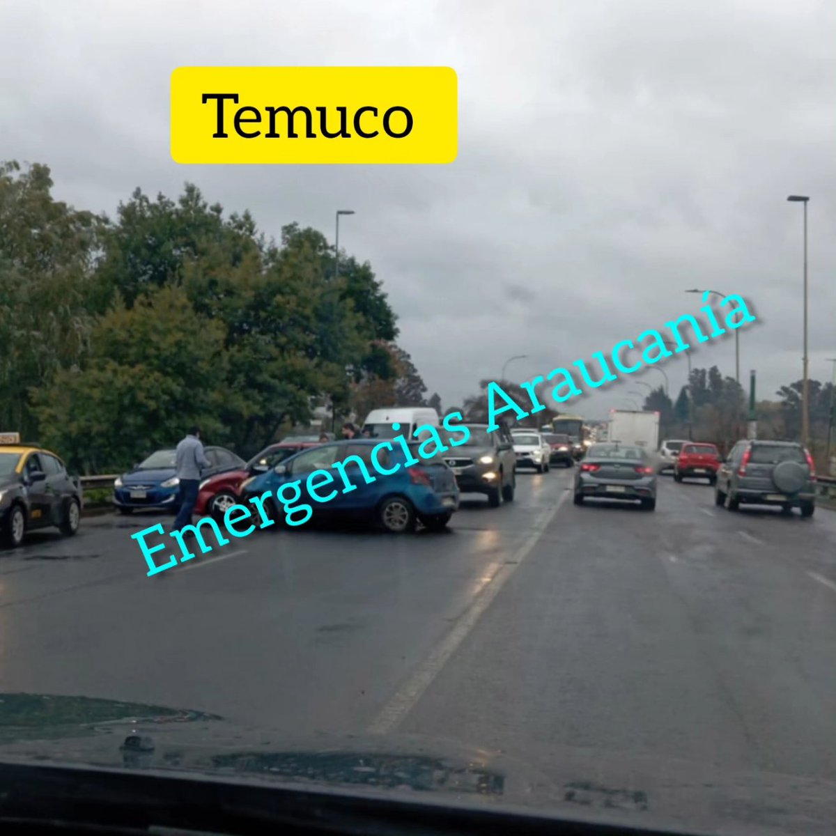 #Temuco 
Colisión de vehículos menores puente viejo.
Referencia Easy a #PadreLasCasas.
