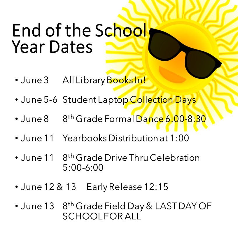 Lots to remember to end the school year. #Toano #ToanoIs #WeAreWjcc
