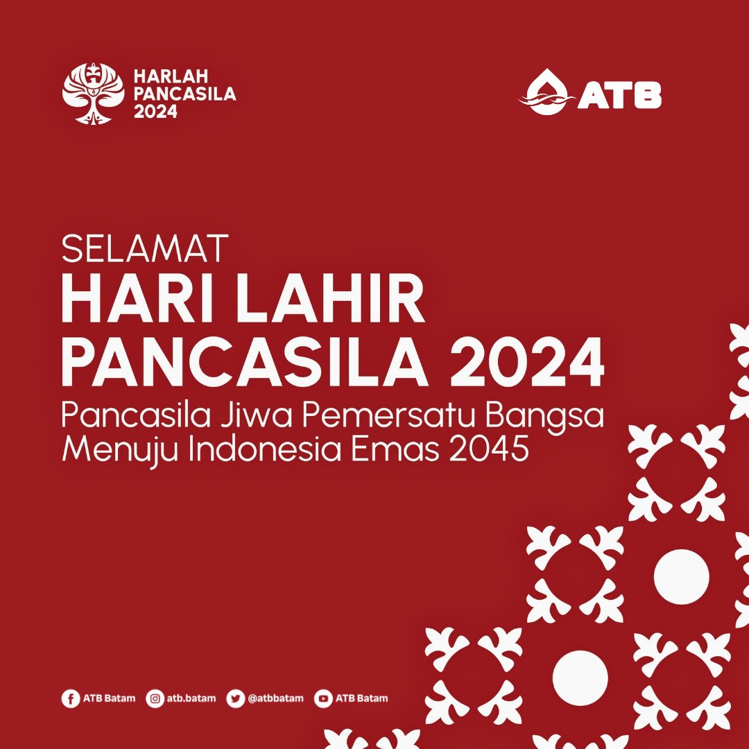 Pancasila menyatukan kita dengan segala perbedaan suku, agama, budaya dan bahasa dalam menyongsong Indonesia Emas yang maju, mandiri dan berdaulat

Selamat Hari Lahir Pancasila 2024