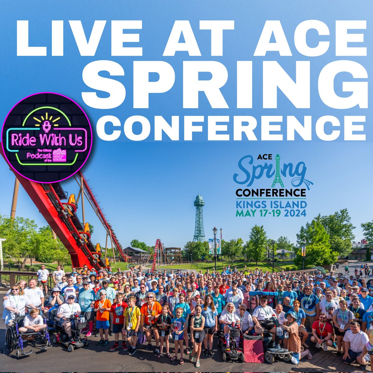 Did you attend ACE's Spring Conference at Kings Island? If not, check out the latest episode of the ACE Ride With Us Podcast which was recorded live at the event! This weekend, the Spring Conference recap episode will drop as well as ACE YouTube's event recap video <a href="/KingsIslandPR/">Kings Island</a>