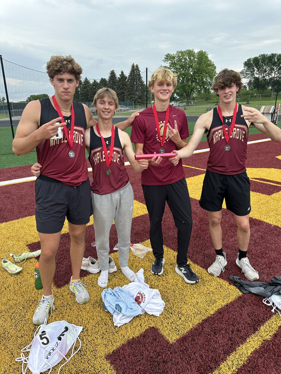 Maple Grove Track (@maplegrovetrack) on Twitter photo ๐จ๐จState Qualifier Alert๐จ๐จ
Congrats Keynan, Jack, Oli and Logan on their ๐ฅ finish in the boys 4x400m relay at the Section 5AAA Championship and qualifying for <a href="/MSHSL/">Minnesota State High School League</a> Track and Field Championship Meet with a time of 3:23.89!
๐๐ฅ๐๏ธ๐ฅ <a href="/MGActivities/">Crimson Activities</a> ๐จ๐จState Qualifier Alert๐จ๐จ
Congrats Keynan, Jack, Oli and Logan on their ๐ฅ finish in the boys 4x400m relay at the Section 5AAA Championship and qualifying for <a href="/MSHSL/">Minnesota State High School League</a> Track and Field Championship Meet with a time of 3:23.89!
๐๐ฅ๐๏ธ๐ฅ <a href="/MGActivities/">Crimson Activities</a>