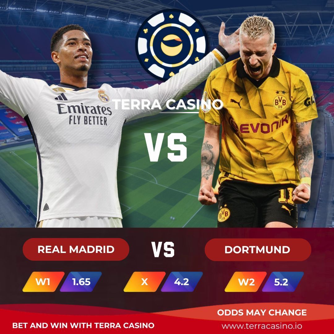 🏆 The Champions League Final is tomorrow! @realmadriden vs @BlackYellow – who will be crowned the champions? 🏆

Bet now: Terracasino.io

#BNB #BTC #ETH #DOGE #LUNC #USTD #USDC #MATIC #Crypto #Casino #ChampionsLeague #Final #Wembley #RealMadrid #Dortmund