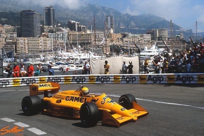 #OnThisDay in 1987, Ayrton Senna won his 1st #MonacoGP (for @ClassicLotus). #Senna 🇧🇷 #MonacoGP 🇲🇨 #MonacoGrandPrix #F1 🏁 #Senna30