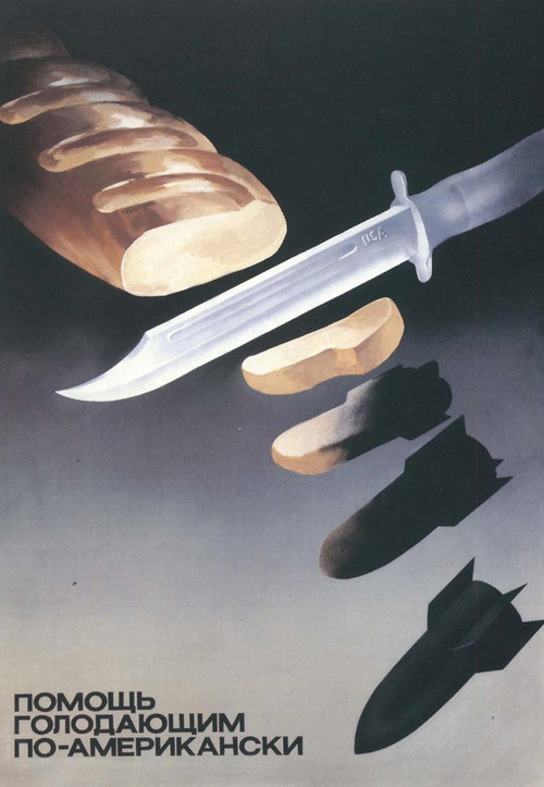 upholdreality's tweet photo. "Helping the starving, American-style"

1970s Soviet poster https://t.co/KzFKw5ImW1